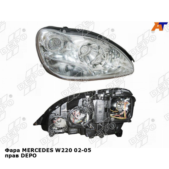 Фара MERCEDES W220 02-05 прав DEPO