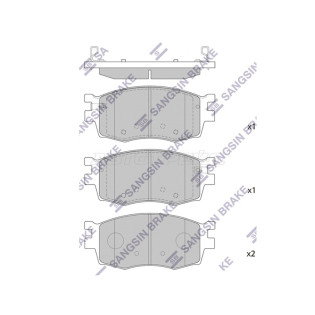 Колодки тормозные перед KIA RIO 05-11/HYUNDAI I20 08-12 SANGSIN BRAKE