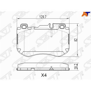 Колодки тормозные перед MERCEDES C180/W205 13- SAT