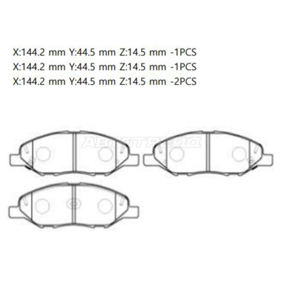 Колодки тормозные перед NISSAN TIIDA C11 06- JUKE F15 10- NOTE E11 05- CTR