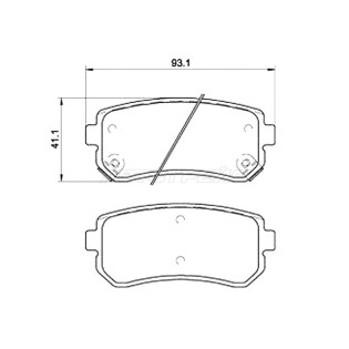 Колодки тормозные зад KIA RIO 05-11/CEED 06-/CERATO 09-/SPORTAGE 04-/HYUNDAI CRETA 15- TUCSON 15- FERODO