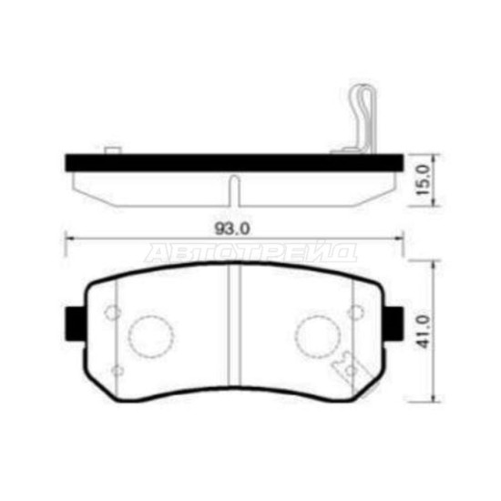 Колодки тормозные зад KIA RIO 05-11/CEED 06-/CERATO 09-/SPORTAGE 04-/HYUNDAI CRETA 15- TUCSON 15- CTR