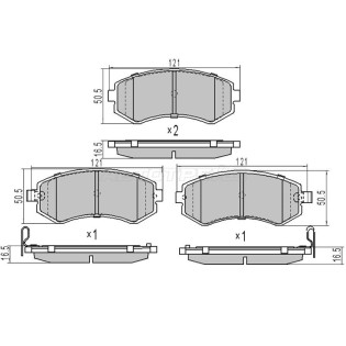 Колодки тормозные зад NISSAN PATROL Y61/ перед NISSAN ALMERA N15/LAUREL C33 SAT