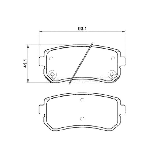 Колодки тормозные задн KIA RIO 05-11/CEED 06-/CERATO 09-/SPORTAGE 04-/HYUNDAI CRETA 15- TUCSON 15- BREMBO