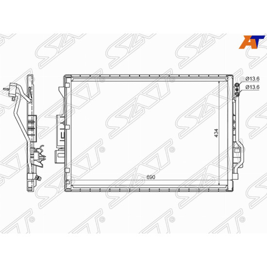 Радиатор кондиционера Mercedes-Benz S-Class 05-13 / CL-Class 06-10 SAT