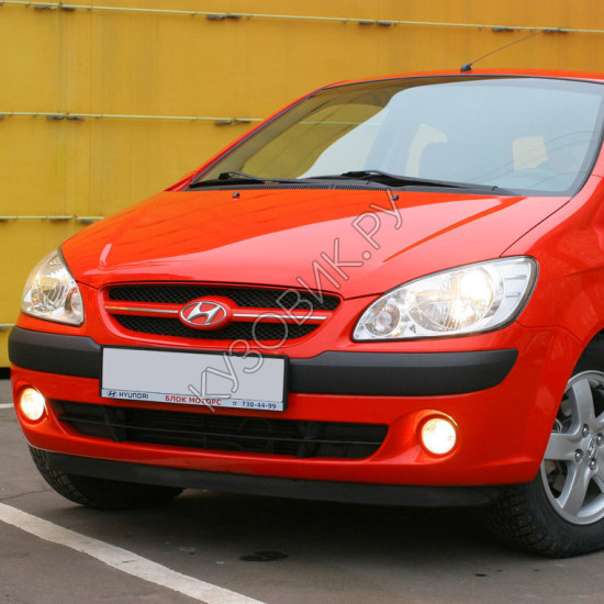 Бампер передний (без ПТФ) в цвет кузова Hyundai Getz (2005-2011) рестайлинг