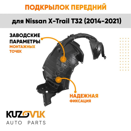 Подкрылок передний правый Nissan X-Trail T32 (2014-2021) KUZOVIK