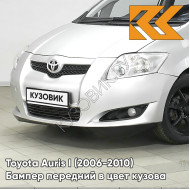 Бампер передний в цвет кузова Toyota Auris 1 (2006-2010) 070 - WHITE CRYSTAL SHINE - Белый