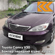 Бампер передний в цвет кузова Toyota Camry V30 (2001-2004) 3P5 - BLACK WALNUT - Фиолетовый